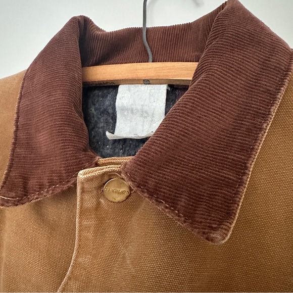 Vtg Carhartt Barn Chore Field Jacket Canvas Blanket Lined Made In USA 90s - Picture 10 of 16